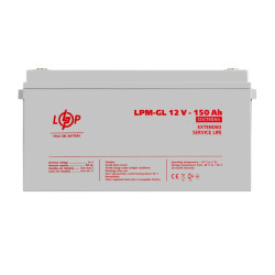 Акумулятор гелевий LogicPower LPM-GL 12V 150Ah висока ємність тривалий термін експлуатації до 1200 циклів Акумулятор гелевий LogicPower LPM-GL 12V 150Ah висока ємність тривалий термін експлуатації до 1200 циклів