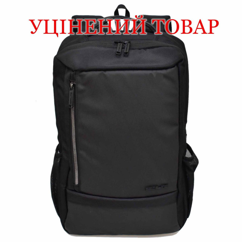 Рюкзак Semi Line USB 21 Black 21 л водостійкий 900D поліестер анатомічна спинка USB вихід для зарядки
