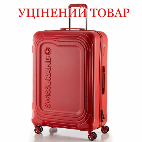 Валіза Swissbrand London (L) Red 112л полікарбонат ABS 4 колеса TSA замок