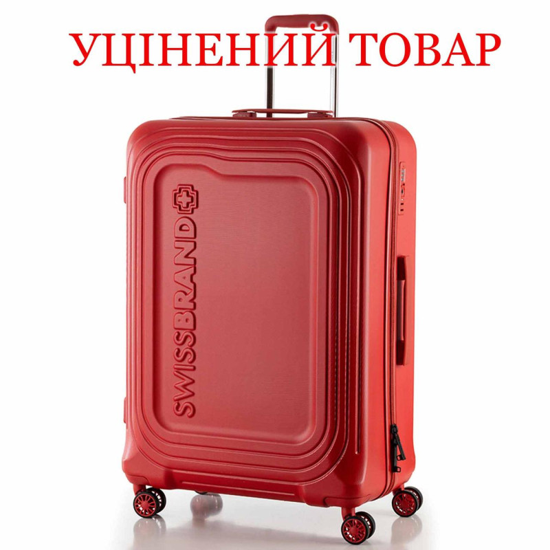 Валіза Swissbrand London (L) Red 112л полікарбонат ABS 4 колеса TSA замок