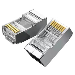 Конектор RJ45 кат. 5е екранований для обтиску FTP вес 0.001 кг Конектор RJ45 кат. 5е екранований для обтиску FTP вес 0.001 кг
