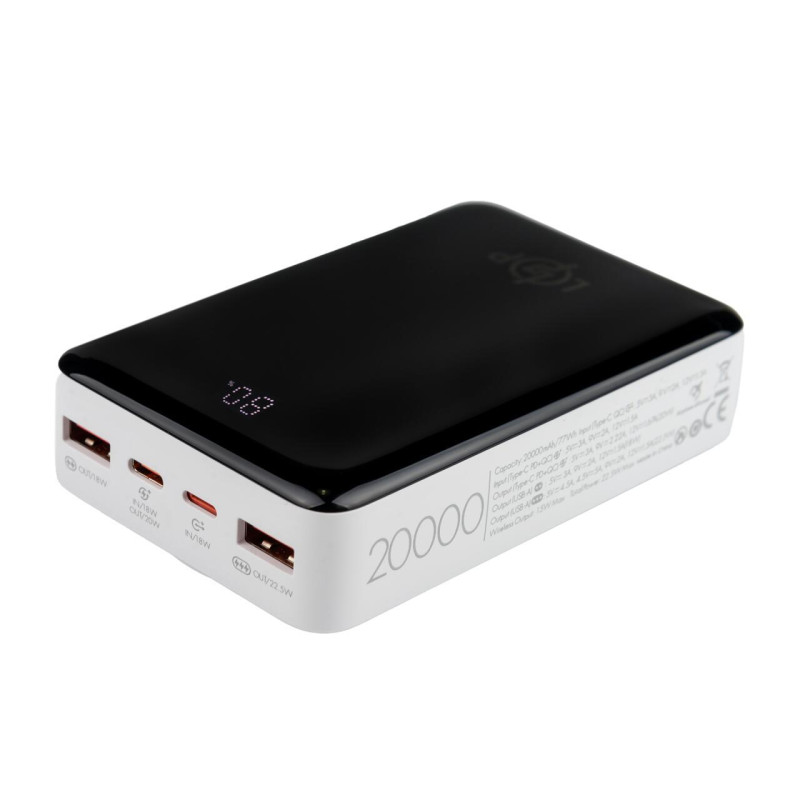 Бездротовий Power Bank LP PQ18 20000mAh магнітна функція MagSafe стильний дизайн