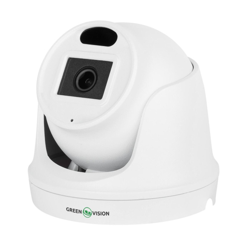 IP камера GreenVision GV-166-IP-M-DIG30-20 POE купольна 3.0 МП 2048x1536 85 градусів IP66 біла