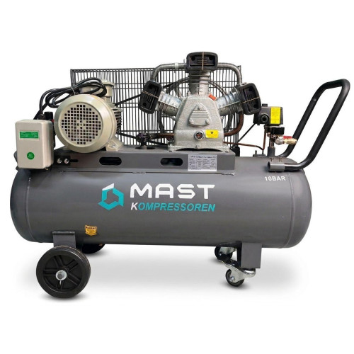 Поршневой компресор MAST TA65/100L 3 кВт 400V 100 л макс. давление 10 Bar вихід 420 л/мин