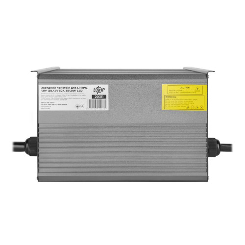 Зарядний пристрій LiFePO4 48V 80A 3840W LED для акумуляторів вхідна напруга 110-240V гарантія 12 міс.
