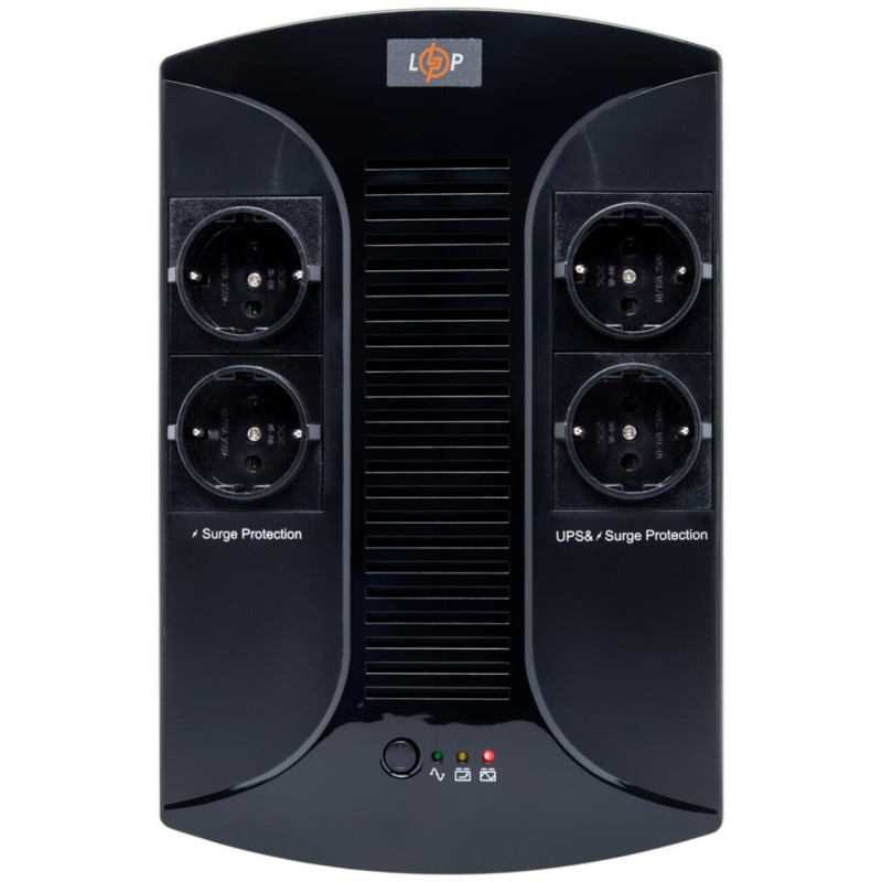 Лінійно-інтерактивне ДБЖ LPM-650VA-PS 650VA 390W 4 розетки чорний корпус висока стабілізація напруги