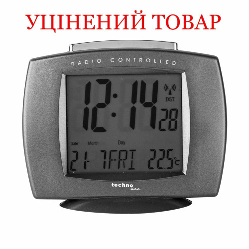 Настільний годинник Technoline WT189 Anthracite електронний з термометром і будильником радіоконтроль часу