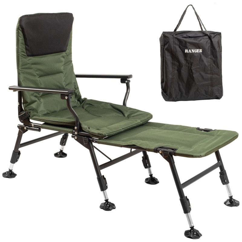 Крісло-ліжко Ranger Carp SL-116 коропове з трансформацією до 158 см регульованою спинкою до 165° водо- і брудовідштовхувальне