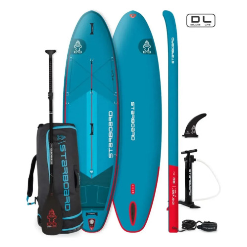 Надувна SUP дошка Starboard iGO 10'8” x 33” x 6” Deluxe Lite легка 7.62 кг для веслування до 100 кг