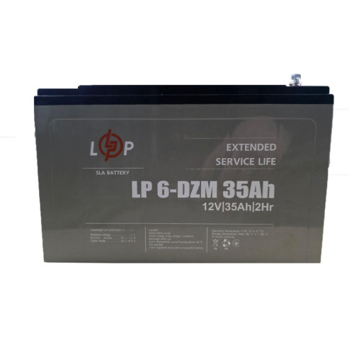 Тяговий акумулятор AGM LP 6-DZM-35 Ah 12V 35Ah вага 10.38кг герметичний корпус для електротехніки