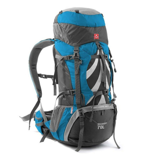 Рюкзак туристичний Naturehike NH70B070-B 70 л блакитний для трекінгу з ергономічною конструкцією
