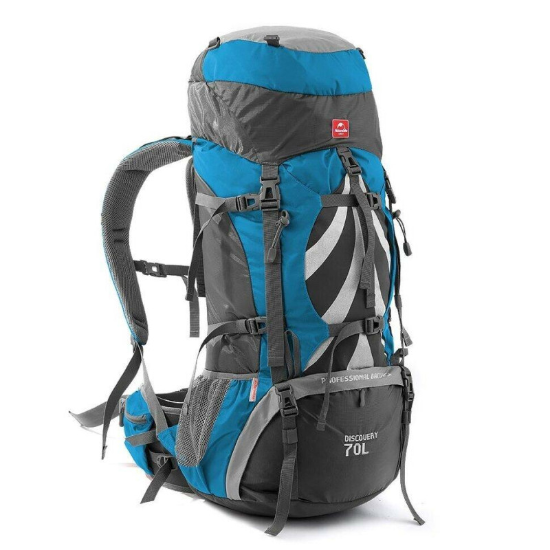 Рюкзак туристичний Naturehike NH70B070-B 70 л блакитний для трекінгу з ергономічною конструкцією
