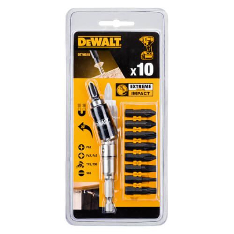 Набір біт DeWALT для шуруповертів Stanley Black&Decker DT70518 10 штук