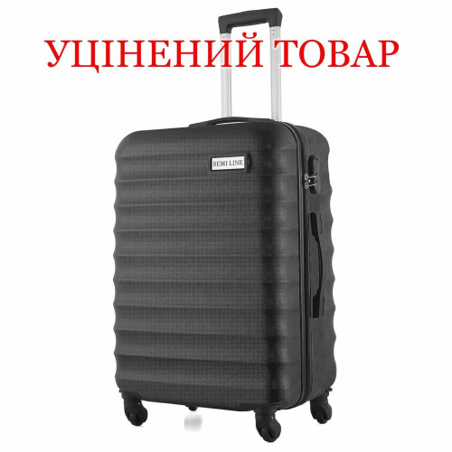 Валіза Semi Line T5576 чорна 24 дюйми знімні колеса кодовий замок
