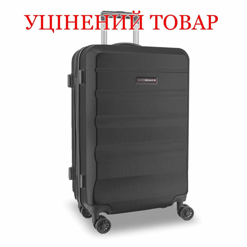 Валіза Swissbrand Anvers чорна 67 л з чотирма колесами та замком TSA