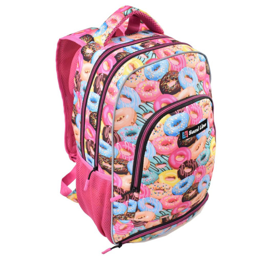 Рюкзак дитячий Semi Line 19 л Rose Donats Print водонепроникний із відділом А4