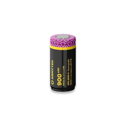 Акумулятор літієвий Armytek 18350 900 мАг із захистом та сталевою вставкою