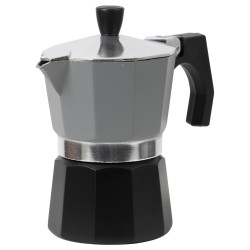 Гейзерна кавоварка Bo-Camp Hudson 3-cups Алюміній/Пластик 150 мл Сірий/Чорний Гейзерна кавоварка Bo-Camp Hudson 3-cups Алюміній/Пластик 150 мл Сірий/Чорний