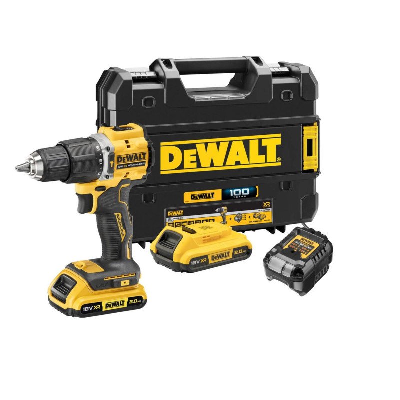 Дриль-шуруповерт DeWALT DCD100YD2T 18В 68 Нм 2 швидкості