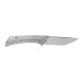 Складений ніж туристичний SRM Asika 154CM титан сірий Clip Point Frame Lock