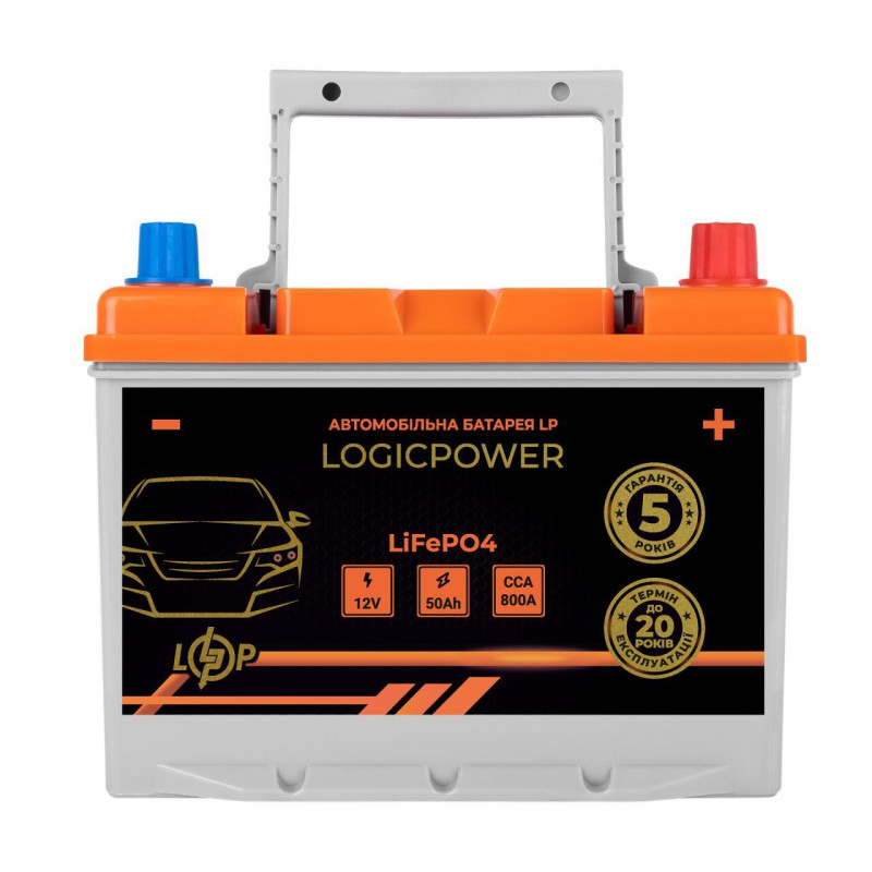 Автомобільний акумулятор LiFePO4 12V 50Ah BMS 800А для човна
