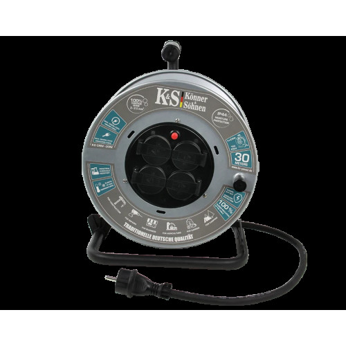 Подовжувач KS CRM-30M 30 м 4 розетки захист IP44