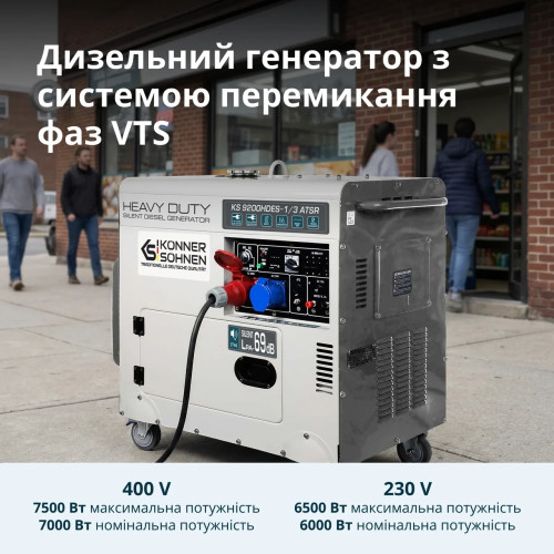 Дизельний генератор Könner & Söhnen KS 9200HDES-1/3 із системою VTS
