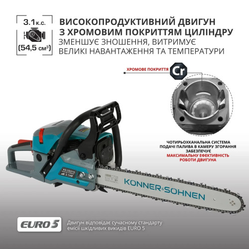 Бензинова пила Könner & Söhnen KS CS31G 3.1 к.с. автоматичне змащення