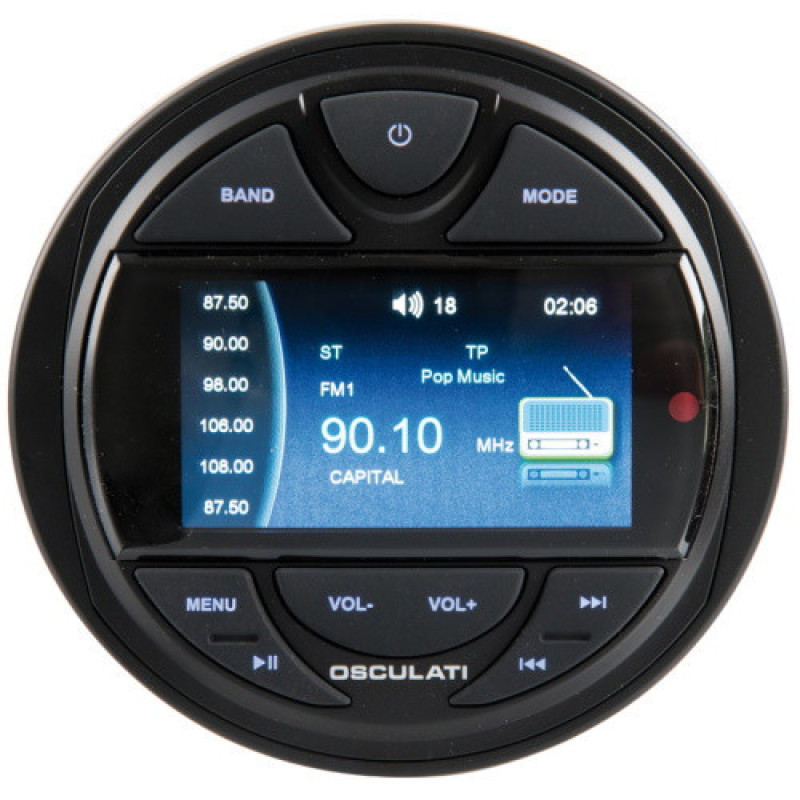 Суднова магнітола Osculati DAB 12 В 4х40 Вт Bluetooth USB IPX5 TFT 3 дюйми для човна та катера