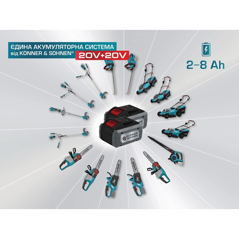 Зарядний пристрій Könner & Söhnen KS C45A для акумуляторів 20V захист від перезаряду