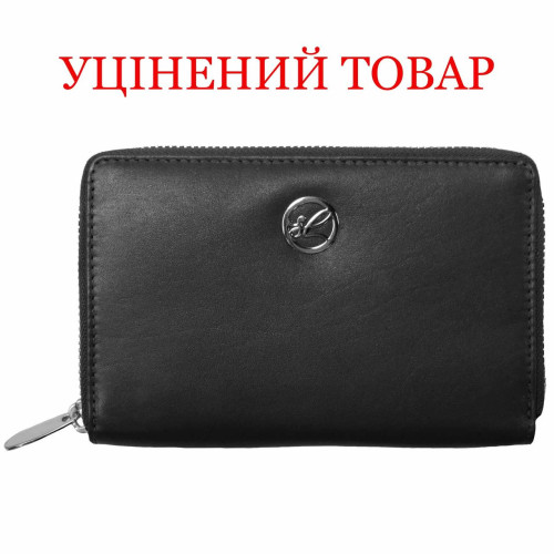 Жіночий шкіряний гаманець Semi Line RFID Чорний натуральна шкіра 6 відділень