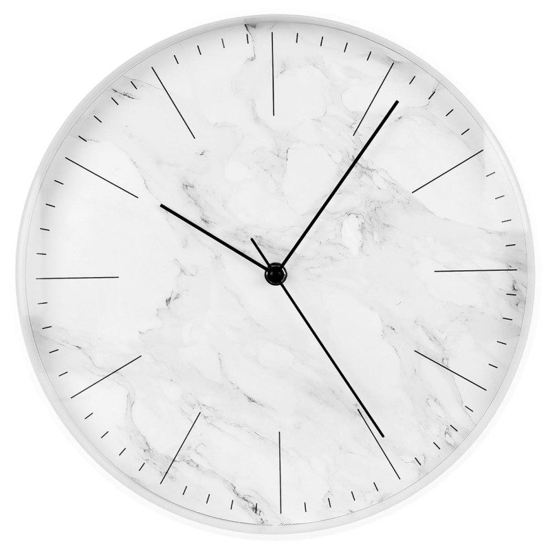 Настінний годинник Technoline White Marble кварцовий 300 мм білий