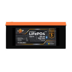 Акумулятор LP LiFePO4 12,8V - 150 Ah (1920Wh) (BMS 150A/75А) пластик Smart BT Акумулятор LP LiFePO4 12,8V - 150 Ah (1920Wh) (BMS 150A/75А) пластик Smart BT
