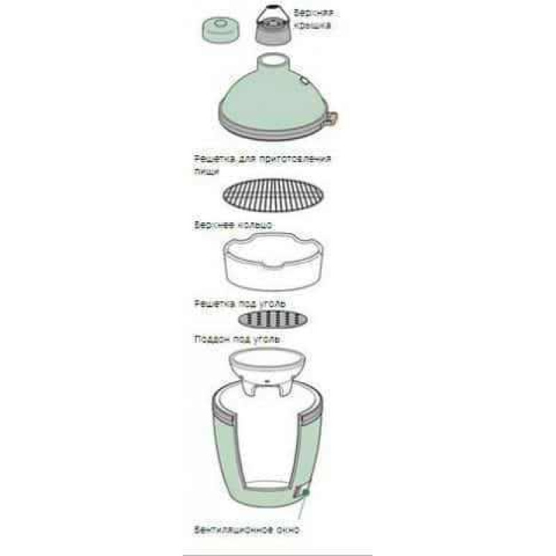 Кільце для топки гриля L Big Green Egg (LFR/401229) Код: 003196