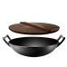 Чавунний вок (казан) 35.5*10см з дерев''яною кришкою GRILLI 9637 Код: 009637
