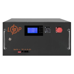 Акумулятор LP LiFePO4 51,2V-150 Ah (7680 Wh) (BMS SP 150A/100 А) RM RS485/CAN LCD BL Акумулятор LP LiFePO4 51,2V-150 Ah (7680 Wh) (BMS SP 150A/100 А) RM RS485/CAN LCD BL