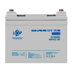 Акумулятор мультигелевий LPM-MG 12V - 33 Ah + праворуч Акумулятор мультигелевий LPM-MG 12V - 33 Ah + праворуч