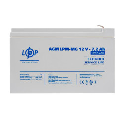 Акумулятор мультигелевий LPM-MG 12V - 7.2 Ah Уцінка 10.2024 Акумулятор мультигелевий LPM-MG 12V - 7.2 Ah Уцінка 10.2024