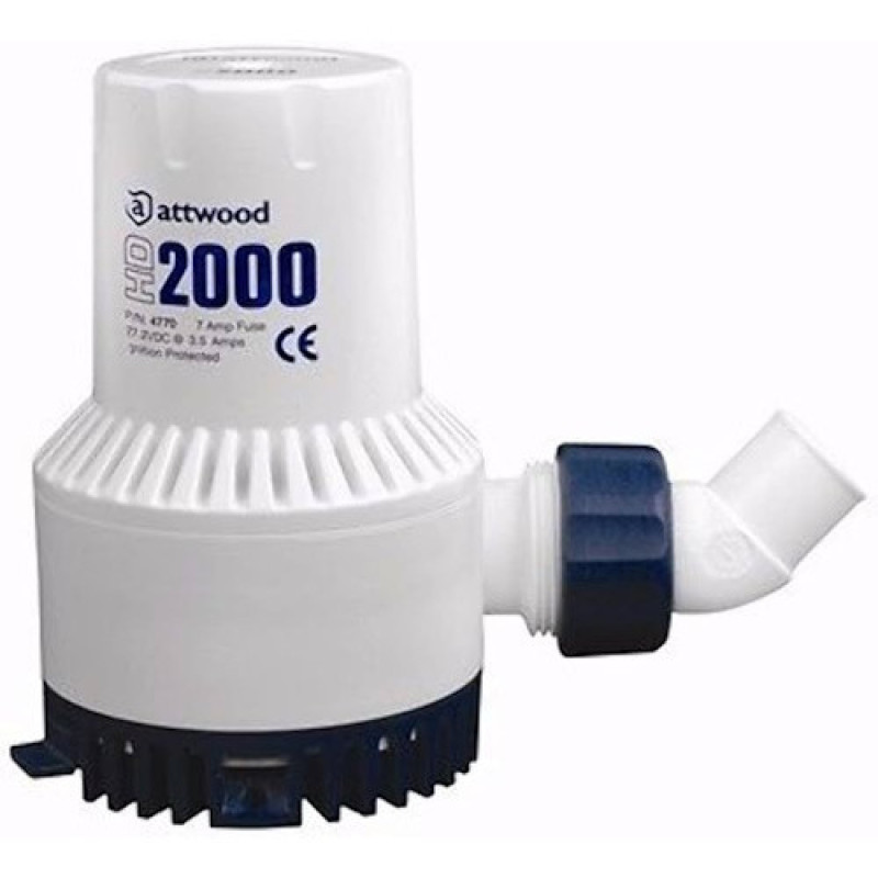 Занурювальний насос Attwood HD-2000 12 В 126 л/хв для човна та яхти висока продуктивність компактний дизайн