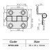 Петля RYE Offset HF05-020 35x35x10 мм нова судова міцна для човнів катерів та яхт