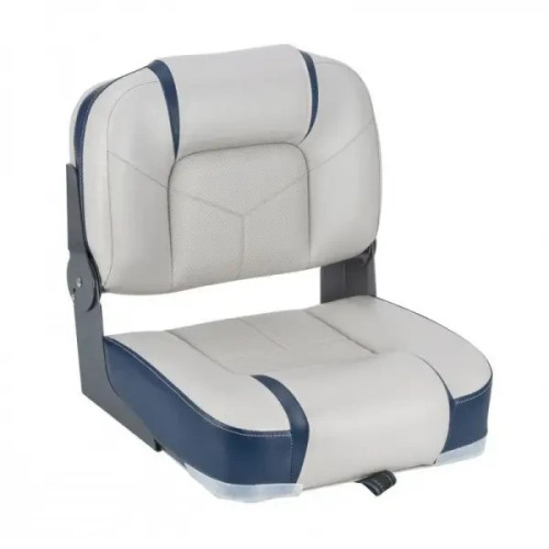 Сидіння Newstar Bass Boat Center Seat сіро-синє складне 430x420 мм з морського вініл та пінополіуретаном