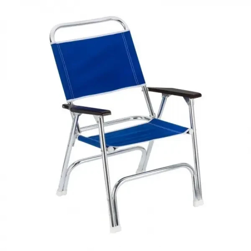 Сидіння туристичне Newstar Offshore High Back Deck Chair синє 75006B з високою спинкою компактне і легке