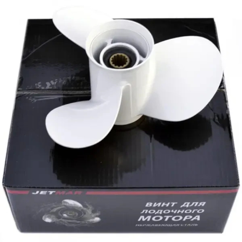 Гвинт для човнового мотора Yamaha 20-30 HP 9-7/8x10 1/2-F алюмінієвий 3 лопаті праве обертання Jetmar