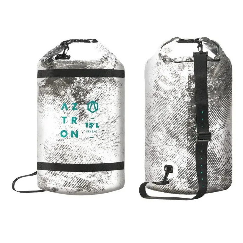 Сумка для сап-дошки Aztron DRY BAG 15L AC-BD015 водонепроникна біла з регульованим ременем зварні шви 30х57 см