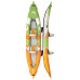 Надувний каяк Betta Leisure Kayak BE-412 для 2 осіб біло-зелено-оранжевий вага 13.5 кг довжина 412 см