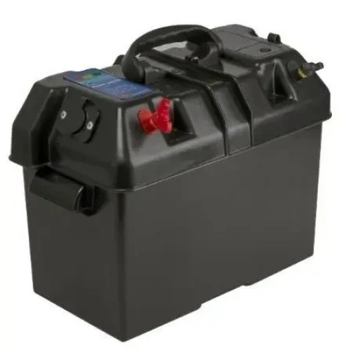 Акумуляторний ящик Easterner C11517 пластиковий 343x194x229 мм з USB зарядкою 2 порти прикурювач