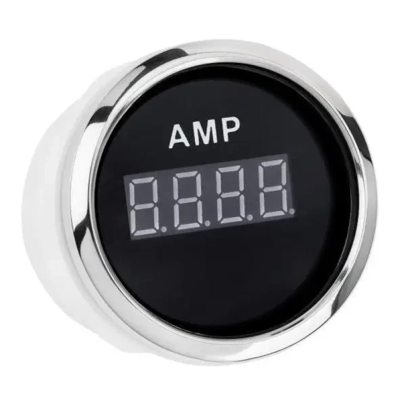 Амперметр I GAUGE 52 мм чорний LED дисплей з функцією попередження для човна та катера
