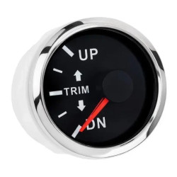 Указатель трима I Gauge WKTR-90BL аналоговий чорний 52 мм нержавіюча сталь 12/24В LED підсвітка Указатель трима I Gauge WKTR-90BL аналоговий чорний 52 мм нержавіюча сталь 12/24В LED підсвітка