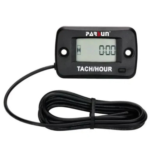 Тахометр-лічильник мотогодин Parsun RL-HM019R цифровий 0-25000 об/хв 12V IP67 чорний дисплей біла підсвітка