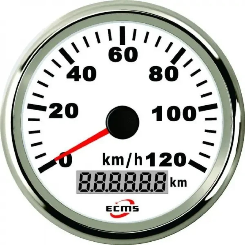 Спідометр ECMS CMS3-WS-120KL білий 85 мм високоточний вимірювач швидкості для човна та катера
